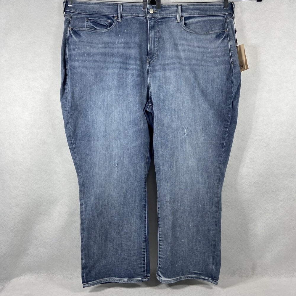 NYDJ Marilyn Straight Jeans Women's 28W Blue Ankle  Denim Straight Leg New